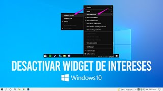 Cómo quitar el widget "Noticias e intereses" de la barra de tareas en Windows 10