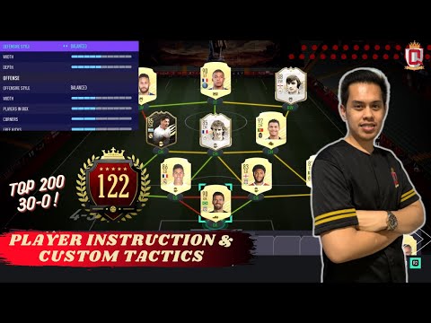 FIFA 21 30-0 TOP 200 FUT CHAMPIONS Rank 122 (PLAYER INSTRUCTION AND CUSTOM TACTICS)