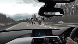 BMW 435i M Sport Convertible 2014 - 130 mph past a police car and not a siren heard - Part 3