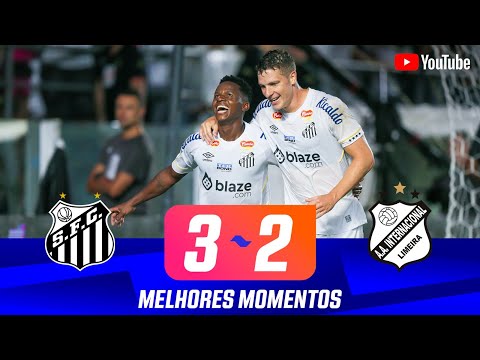 Gols e lances de Santos x Internacional de Limeira