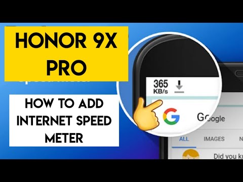 Honor 9x pro how to add internet speed meter in status bar