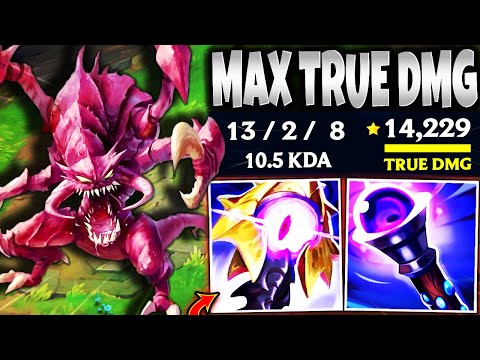 Our New Cho'Gath MAX TRUE DAMAGE Season 13 Build Guide is INSANELY OP 🔥 LoL Top ChoGath s13 Gameplay