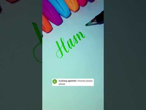 #Hasnain #calligraphy #writing names #beautiful writing #cursive writing #relaxing #Sreekanth art.