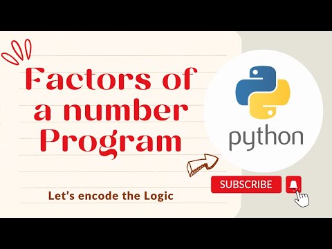 Factors Of A Number Program Using For Loop While Loop In Python Python Tutorials For Beginners