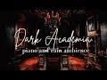 Mystery Piano Rain Ambience 8 Hours | Dark Academia | Nocturnes and Mysteries | Studying | Sleeping