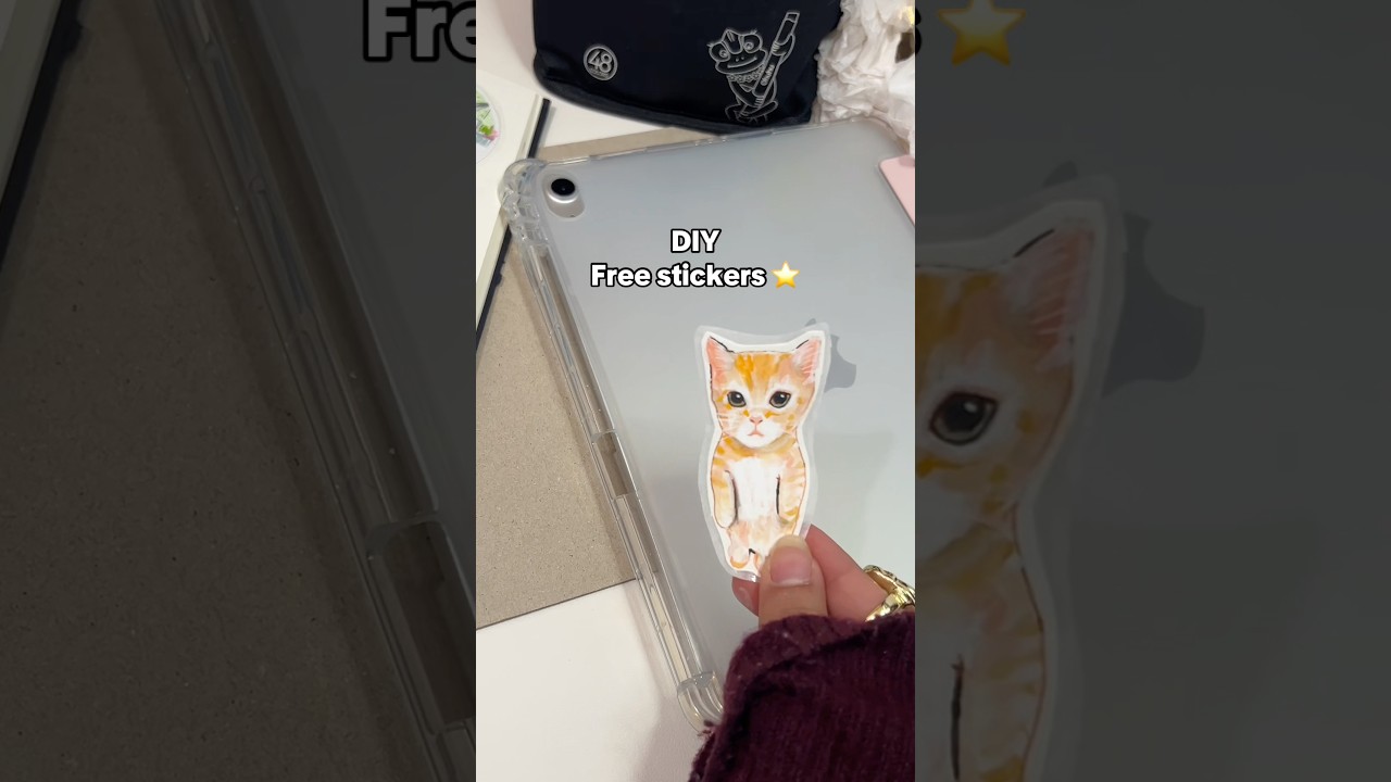 Free stickers ⭐️#art #sticker #cat #spiderman #easy