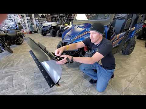 Yamaha WOLVERINE X4 with plow that rotates from INSIDE the cab!