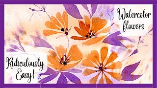 RIDICULOUSLY EASY Watercolor Triangular Brush Florals 🌸