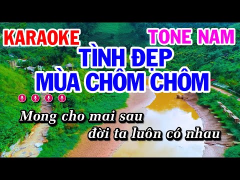 Karaoke Tình Đẹp Mùa Chôm Chôm | Nhạc Sống Tone Nam | Karaoke Công Trình