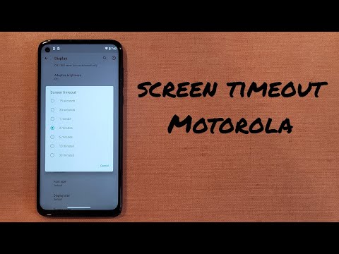 Change Screen Timeout Length Motorola Moto G