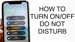 How To Turn On/Off Do Not Disturb Mode On iPhone! (2023)