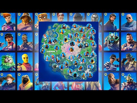 All 40 Characters Locations | How to Unlock All Bosses & Character in Fortnite Chapter 2 Season 5