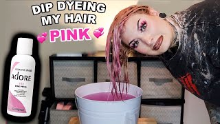 Dip Dyeing My Hair Pink!