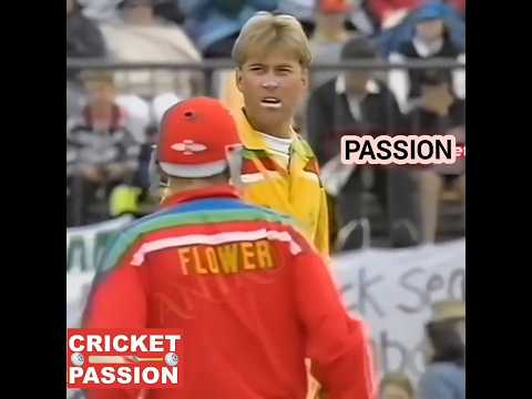 Bruce Reid impressive seam bowling to Andy flower.Australia vs Zimbabwe