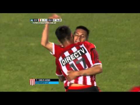 Gol de Auzqui. Estudiantes 3 - Quilmes 1. Fecha 28. Primera División 2015. FPT.