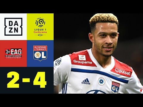 Memphis Depay zum Zunge schnalzen: Guingamp - Lyon 2:4 | Ligue 1 | DAZN Highlights