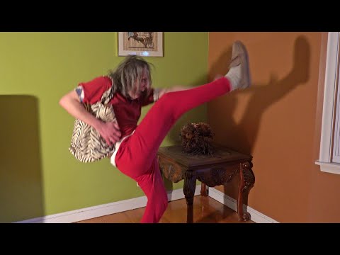 My homage to Sally O`Malley (Molly Shannon) on my 50th Birthday.  I like to kick, stretch, and kick!