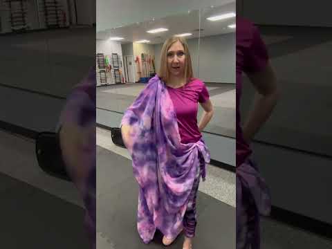 Simple and Cute American Cabaret-Style Belly Dance Veil Wrap with Anna @ AhlamAcademy.com