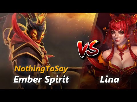 NothingToSay mid Ember Spirit vs Lina | First 10 minutes