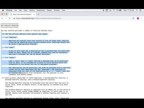 keyring subsystem #1 - Documentation