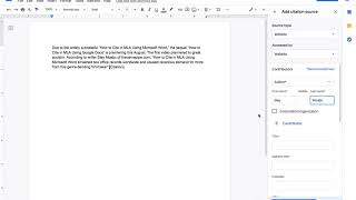How to Cite in MLA Format in Google Docs