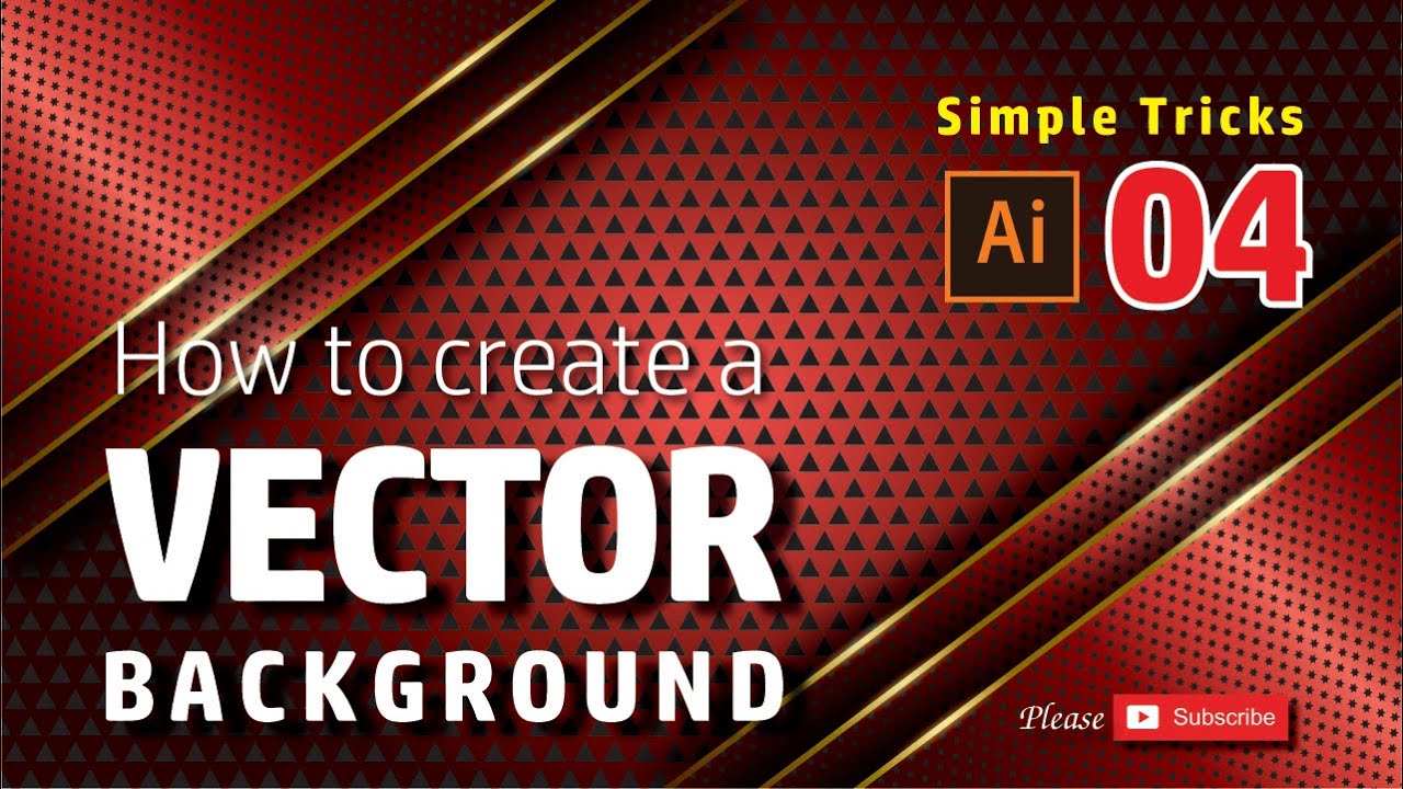 How to create a VECTOR BACKGROUND in Adobe Illustrator - LESSON 4