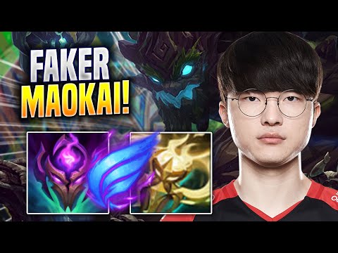 FAKER CHILLING WITH MAOKAI! - T1 Faker Plays Maokai JUNGLE vs Sylas! | Season 2023