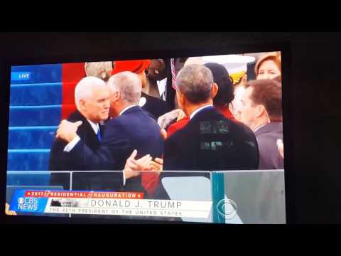 (Inauguration 2017) Obama Gets No Handshake From V.P. Pence