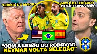 IMPRENSA GRINGA FALOU DO NEYMAR VOLTAR A SELEÇÃO APÓS LESÃO DO RODRYGO