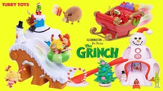 Unboxing the Ultra Rare The Grinch Movie Who-ville Town Playset Mini Playsets Figs Complete Set