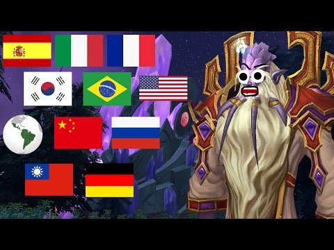 WOW LEGION: Prophet Velen's Voice in 11 Different Languages / Voice Comparison (Patch 7.2 Cutscene)