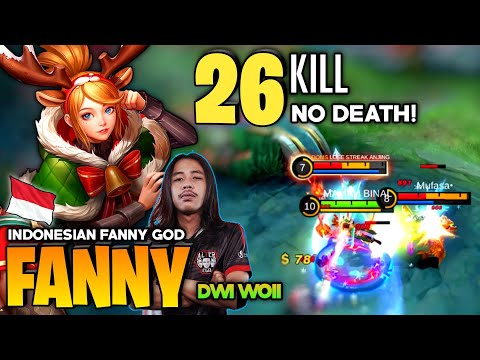 26 KILL NO DEATH! Fanny Cable Dance [Former Top 1 Global Fanny] MAMAH BINAL aka Dwiwoii - MLBB