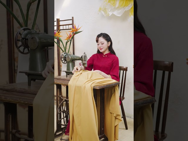 ED26S493 - Sét bộ áo dài lưới thêu hoa