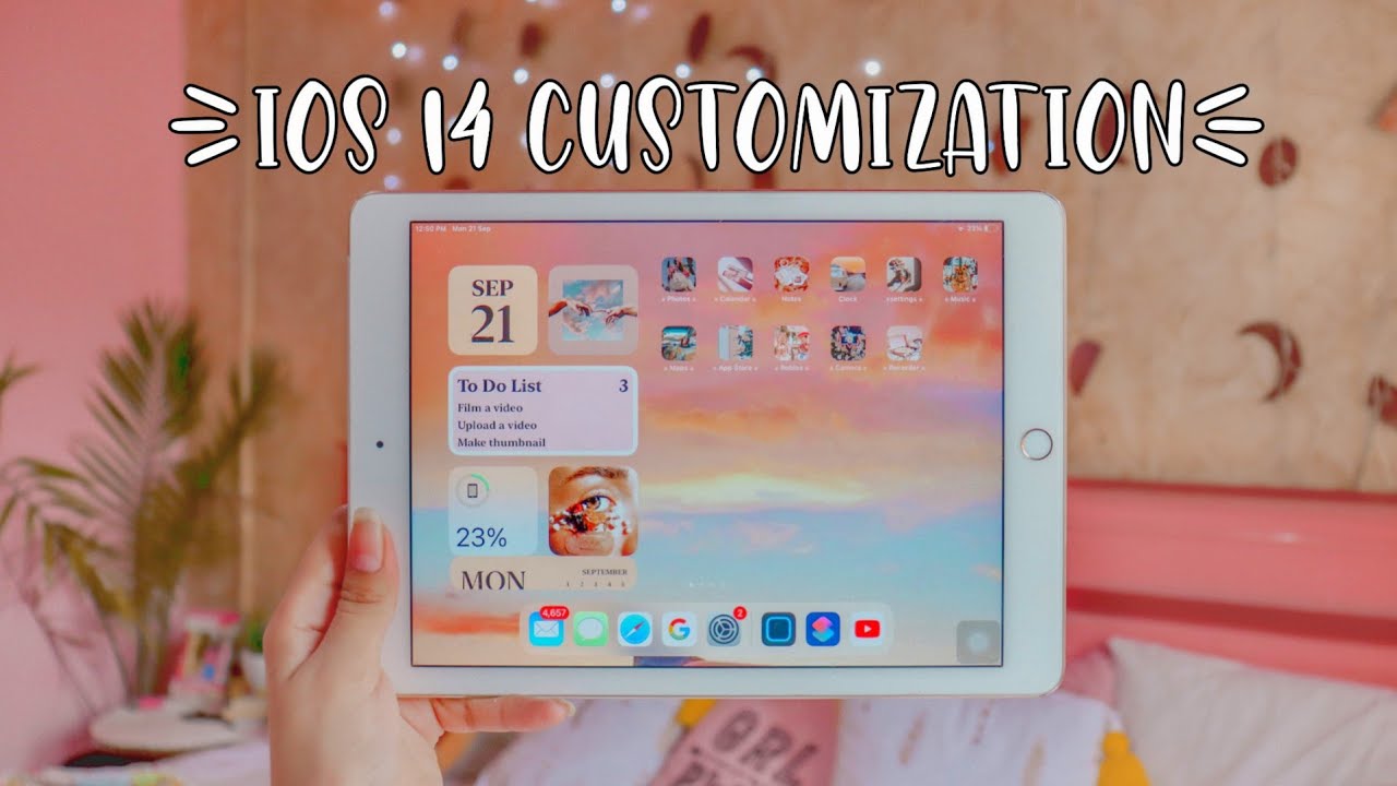 Ios 14 customization for ipad / iphone + how to customize and organize your ipad | Easy & Aesthetic