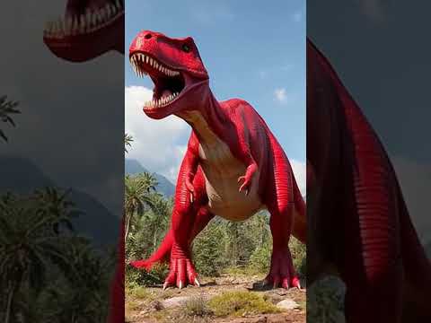 red gorilla in jungle