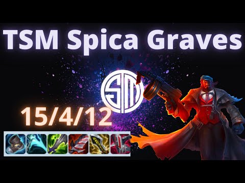 TSM Spica Graves jungle vs Karthus | Glass Cannon Crit Graves VS Impact, Jensen, Tactical | S11