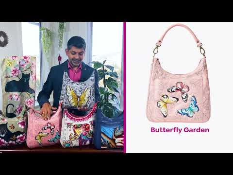 Anuschka HandPainted Leather Hobo with Coin Pouch