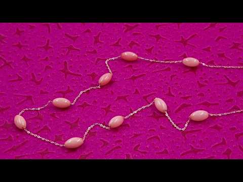 Teleios Luxe 18K Gold Rice Corals Beaded Necklace - TL0000253