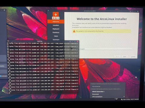 ArcoLinux : 3187 Calamares - the system is not connected to the internet