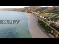 Japan: Drone captures extensive pumice pile-up off Okinawa