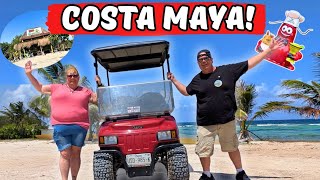 We Rented a Golf Cart at Costa Maya Cruise Port - Best Booze & Beaches