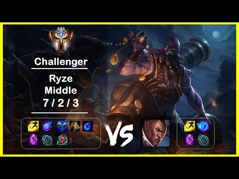 KR Challenger Replays Middle Ryze vs Lucian Ep.4053