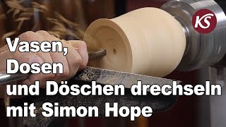 Ausdrehwerkzeuge für das Drechseln von Vasen und Dose | Hope Ausdrehstähle | Stratos XL  | Deu. Sync