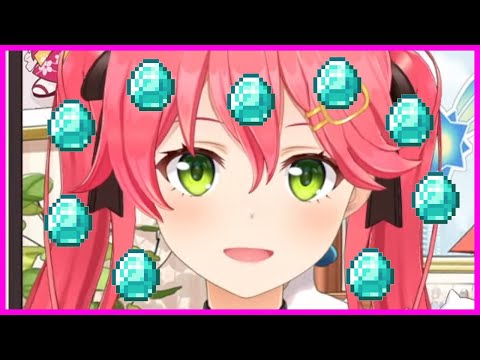 Sakura Miko got the Diamond Fever [Hololive, Minecraft]