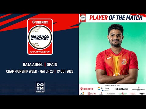 POTM: R.Adeel - ESP vs GER | Highlights | Dream11 ECC23 | 19 Oct 2023 | ECC23.104