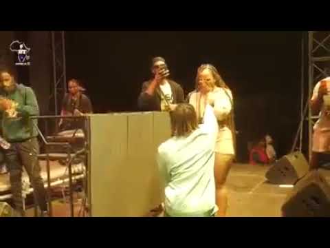 K'chinga proposes to his girlfriend on stage
