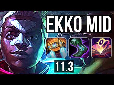 EKKO vs AZIR (MID) | 11/0/4, Legendary, 500+ games | BR Master | v11.3