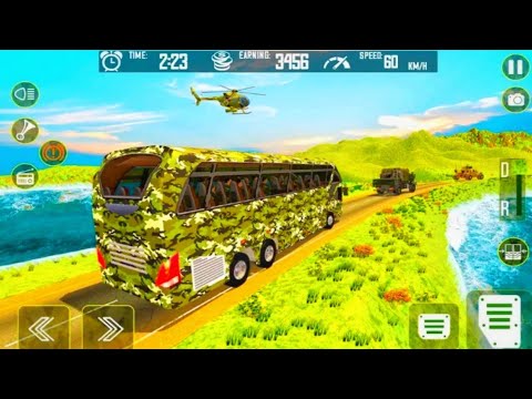 Us Offroad Army Coach Bus Driving Simulator Android | Uphill Offroad Military Bus Driving Simulator
