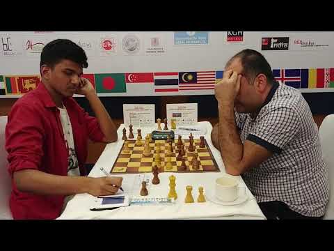 Final moments: IM Harsha Bharathakoti vs. GM Azer Mirzoev | Kathmandu Open 2018 Round 9