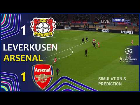 Leverkusen 1 vs 1 Arsenal 🔴| UEFA Champions League 25-26! Full Match Virtual Football Simulation